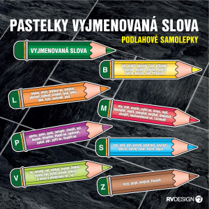 PASTELKY VYJMENOVANÁ SLOVA na podlahu