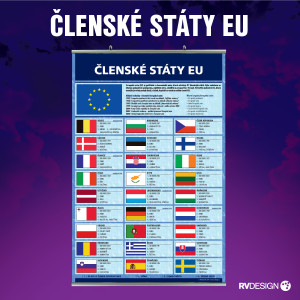 ČLENSKÉ STÁTY EU - závěsný panel