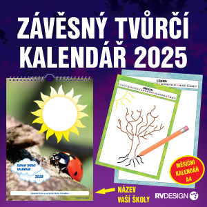 ZÁVĚSNÝ A4 TVŮRČÍ KALENDÁŘ 2025