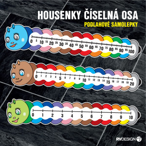 HOUSENKY ČÍSELNÁ OSA na podlahu